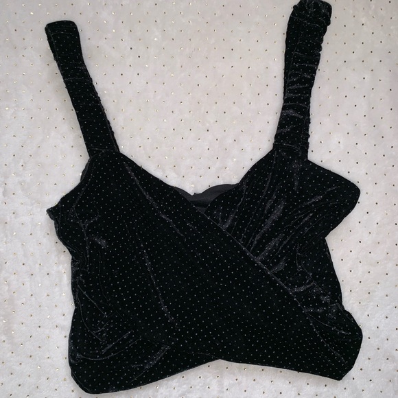 Fashion Nova Velvet Crop Top - Picture 1 of 2